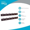 image:imageBIRDROCK HOME Oval Hook Coat and Hat Rack  6 Hooks  2 Pack  Wall Mount  Black Finish  Satin Nickel HooksBrown