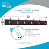 image:imageBIRDROCK HOME Oval Hook Coat and Hat Rack  6 Hooks  2 Pack  Wall Mount  Black Finish  Satin Nickel HooksBrown
