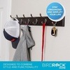 image:imageBIRDROCK HOME Oval Hook Coat and Hat Rack  6 Hooks  2 Pack  Wall Mount  Black Finish  Satin Nickel HooksBrown