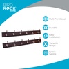 image:imageBIRDROCK HOME Oval Hook Coat and Hat Rack  6 Hooks  2 Pack  Wall Mount  Black Finish  Satin Nickel HooksBrown