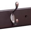 image:imageBIRDROCK HOME Oval Hook Coat and Hat Rack  6 Hooks  2 Pack  Wall Mount  Black Finish  Satin Nickel HooksBrown