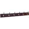 image:imageBIRDROCK HOME Oval Hook Coat and Hat Rack  6 Hooks  2 Pack  Wall Mount  Black Finish  Satin Nickel HooksBrown