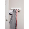 image:imageBIRDROCK HOME Folding Hook Coat and Hat Rack  5 Hooks  17 Inches  Wall Mount  Decorative Home Storage  Entryway Foyer Hallway Bathroom Bedroom Rail  Satin Nickel Hooks  White Pine RailWhite