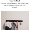 image:imageBIRDROCK HOME Folding Hook Coat and Hat Rack  5 Hooks  17 Inches  Wall Mount  Decorative Home Storage  Entryway Foyer Hallway Bathroom Bedroom Rail  Satin Nickel Hooks  White Pine RailBrown