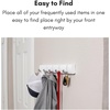image:imageBIRDROCK HOME Folding Hook Coat and Hat Rack  5 Hooks  17 Inches  Wall Mount  Decorative Home Storage  Entryway Foyer Hallway Bathroom Bedroom Rail  Satin Nickel Hooks  White Pine RailWhite