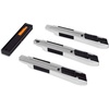 image:imageInternets Best SnapOff Utility Knife  Regular  Set of 3  Belt Clip  Retractable Razor Knife Set  Box Cutter Locking Razor KnifeRegular Set of 3